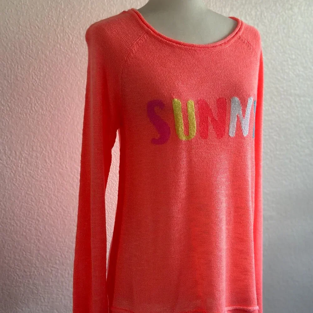 NWT Lilly Pulitzer “SUNNY” Danette Sweater – Papaya Punch Sunny Intarsia Size: L - Picture 1 of 10
